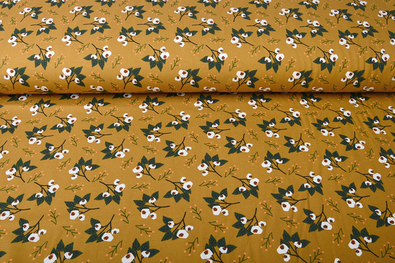 Oeko-Tex®  Cotton Jersey Hazel Mustard Brown