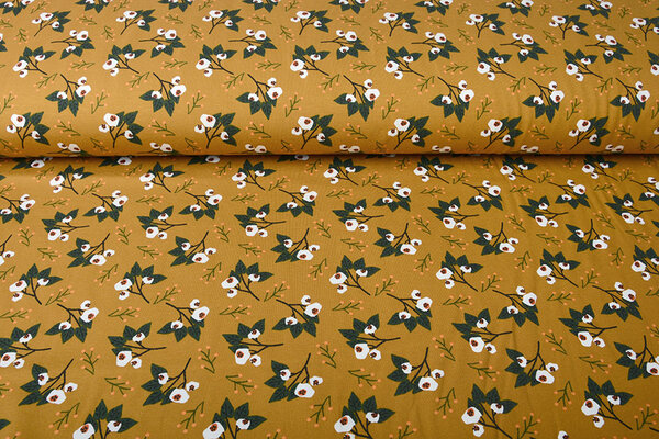 Oeko-Tex®  Cotton Jersey Hazel Mustard Brown