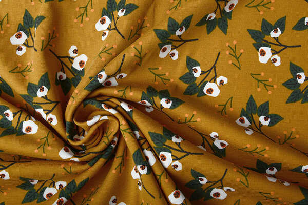 Oeko-Tex® Cotone Jersey Hazal Senape Marrone Oeko-Tex® Cotone Jersey Hazal Senape Marrone