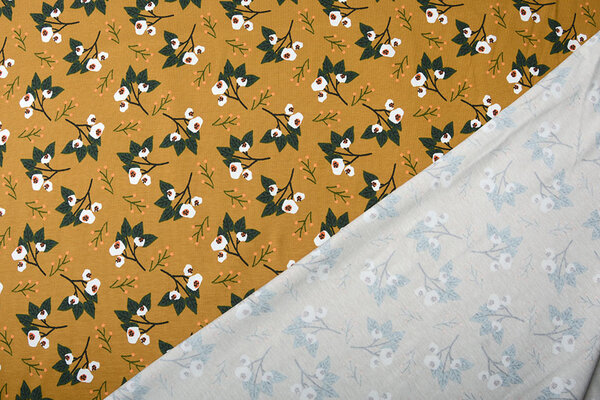 Oeko-Tex®  Baumwolljersey Hazel Senfgrün Oeko-Tex®  Baumwolljersey Hazel Senfgrün