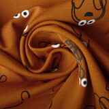 Oeko-Tex®  Cotton Jersey Music Note Rust Brique Oeko-Tex®  Cotton Jersey Music Note Rust Brique