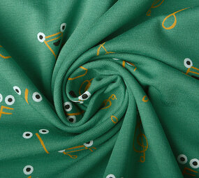 Oeko-Tex®  Cotton Jersey Music Note Sea Green Oeko-Tex®  Cotton Jersey Music Note Sea Green