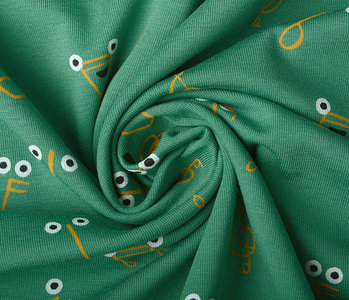 Oeko-Tex®  Cotton Jersey Music Note Sea Green