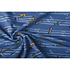 Oeko-Tex®  French Terry Rayas Muziek Azul