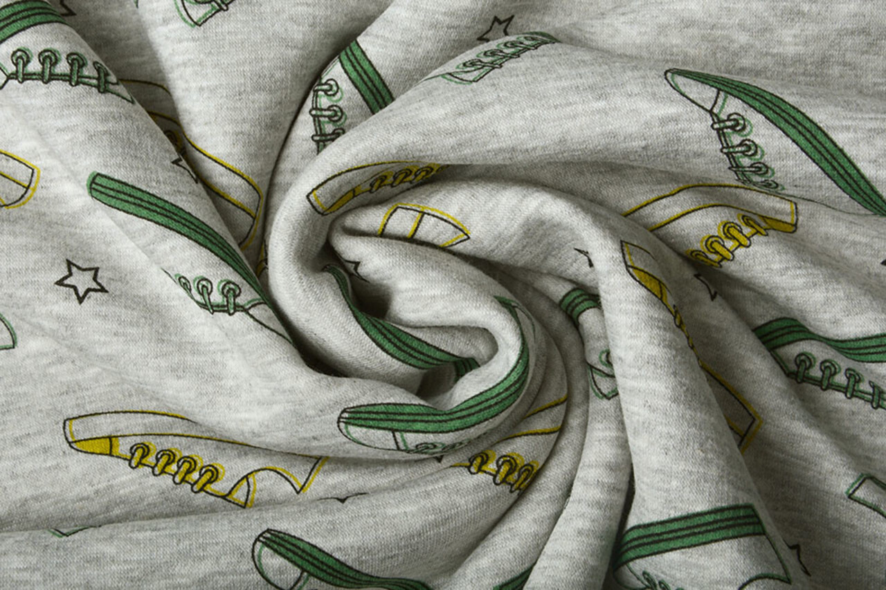 Sweatstoff Alpenfleece Sneaker Hellgrau