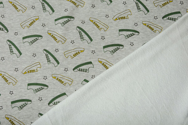 Sweatstoff Alpenfleece Sneaker Hellgrau