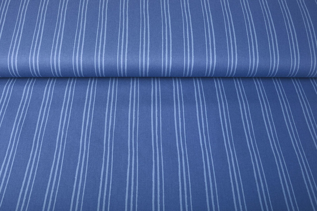 Cotton Twill Stripes Blue Cotton Twill Stripes Blue