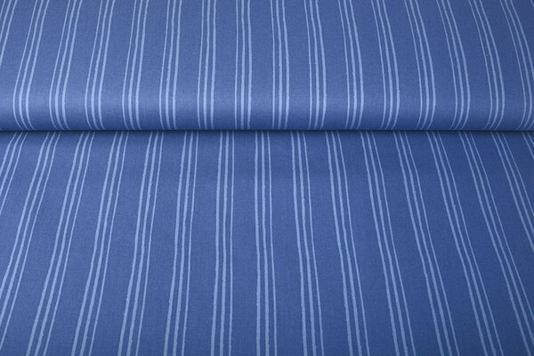 Twill-Baumwolle Streifen Blau Twill-Baumwolle Streifen Blau