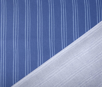 Twill-Baumwolle Streifen Blau