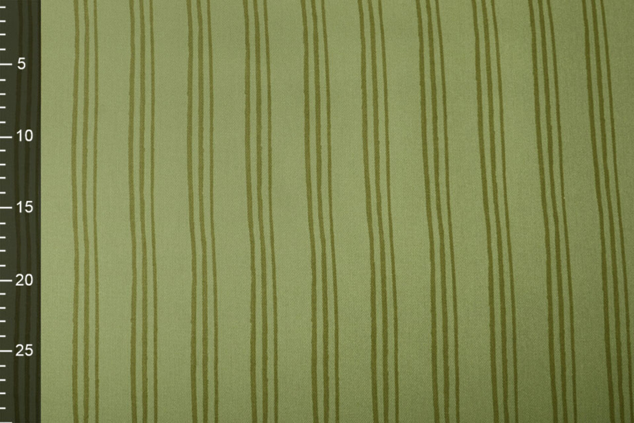 Cotone Twill Righe Verde