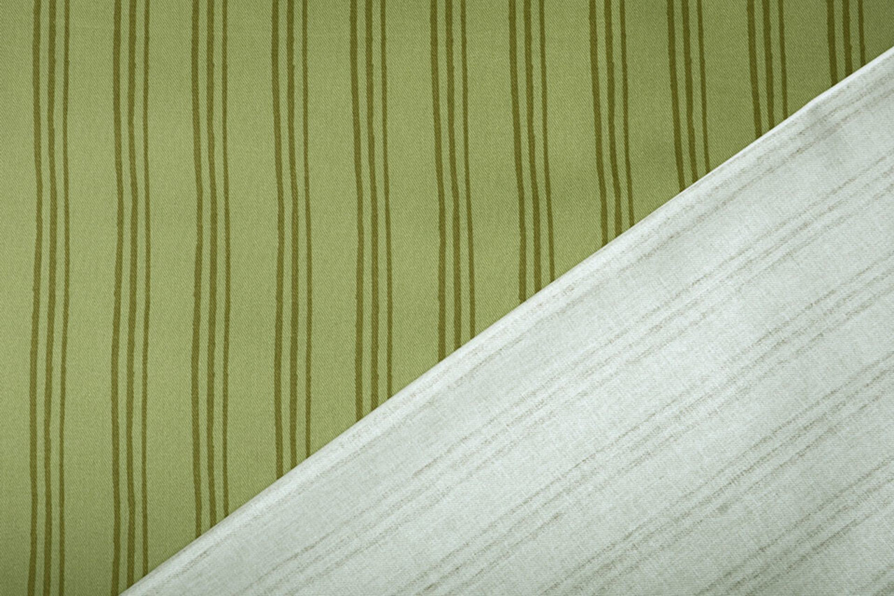 Cotone Twill Righe Verde