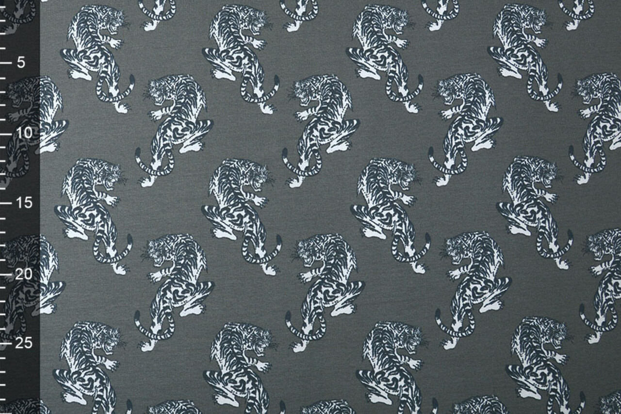 Oeko-Tex® French Terry Tiger Grey Oeko-Tex® French Terry Tiger Grey