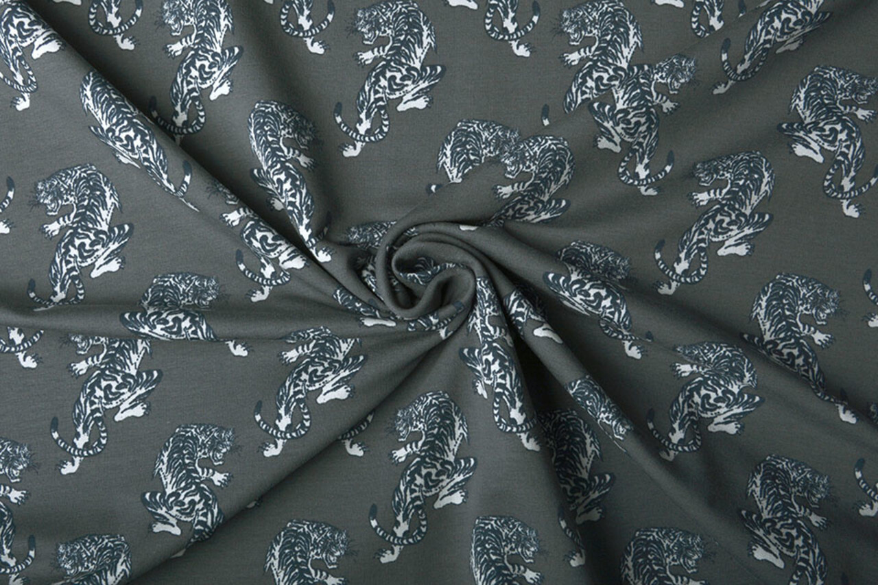 Oeko-Tex® French Terry Tiger Grey Oeko-Tex® French Terry Tiger Grey
