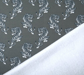 Oeko-Tex®  French Terry Tijger Grijs Oeko-Tex®  French Terry Tijger Grijs