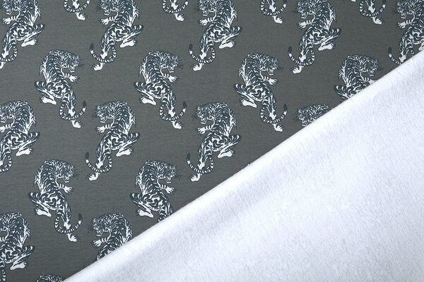 Oeko-Tex®  French Terry Tiger Grau Oeko-Tex®  French Terry Tiger Grau