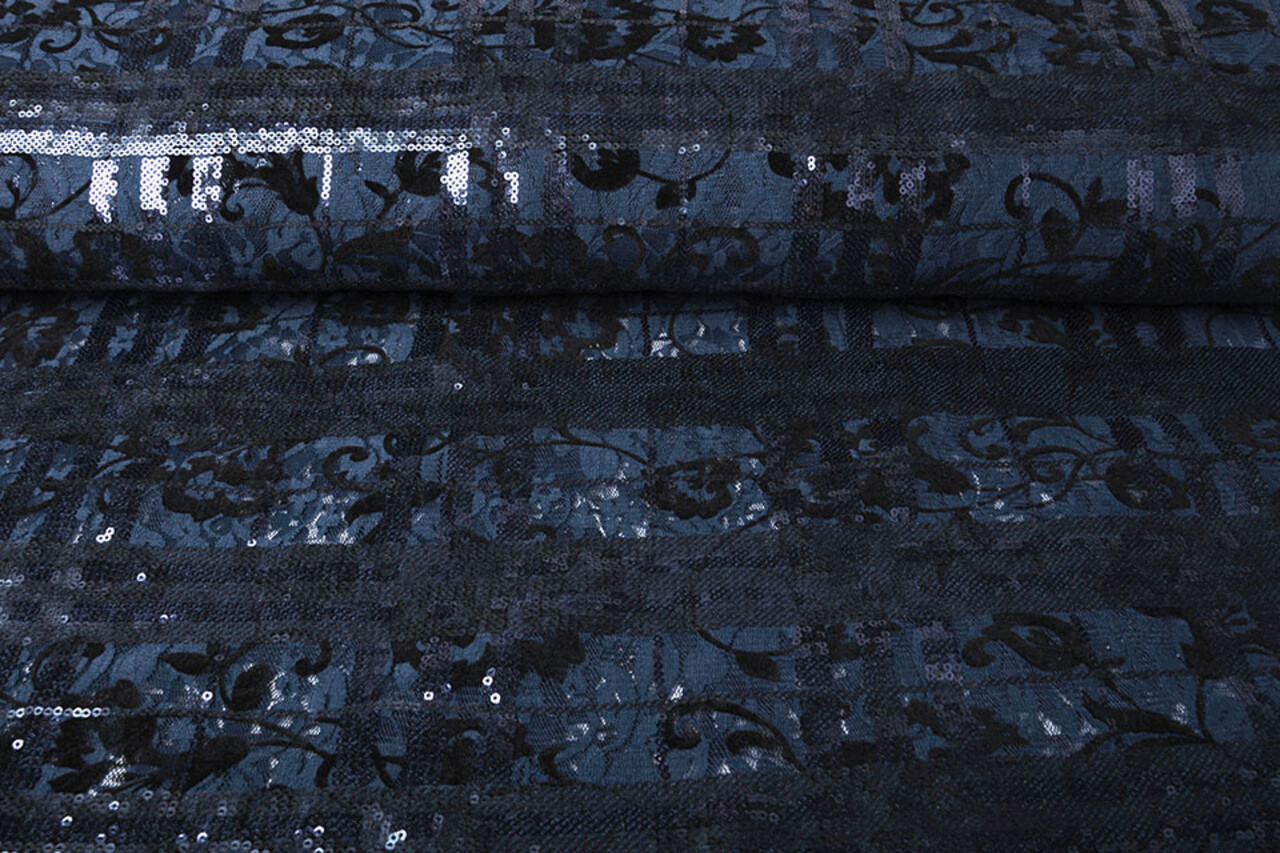 Lace Sequins Noralie Navy Black