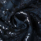 Encaje Lentejuelas Noralie Azul Marino Negro Encaje Lentejuelas Noralie Azul Marino Negro