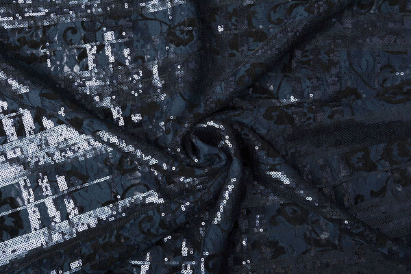 Lace Sequins Noralie Navy Black