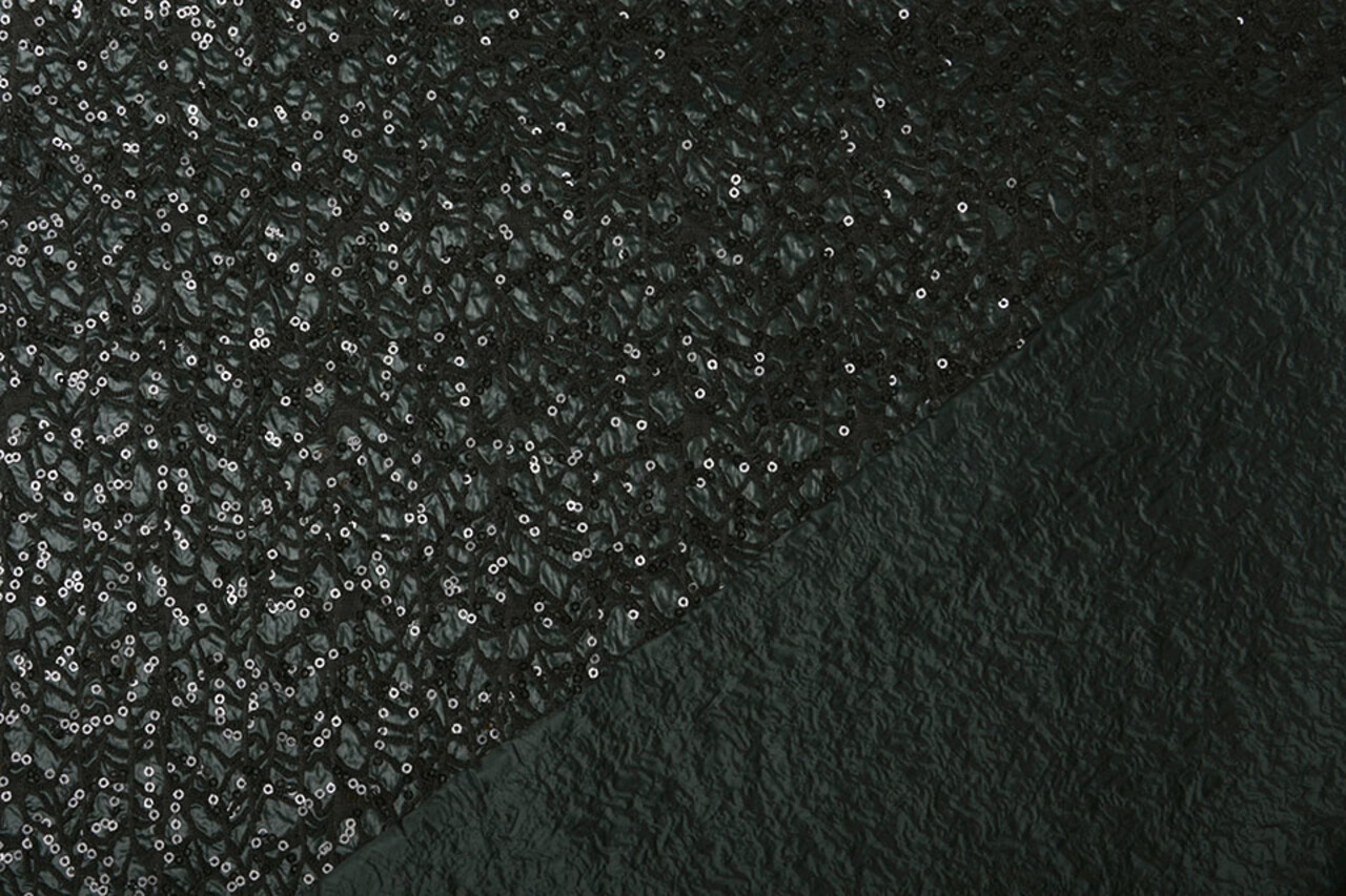 Paillettes su Taffetà Novi Verde Antico Scuro Paillettes su Taffetà Novi Verde Antico Scuro