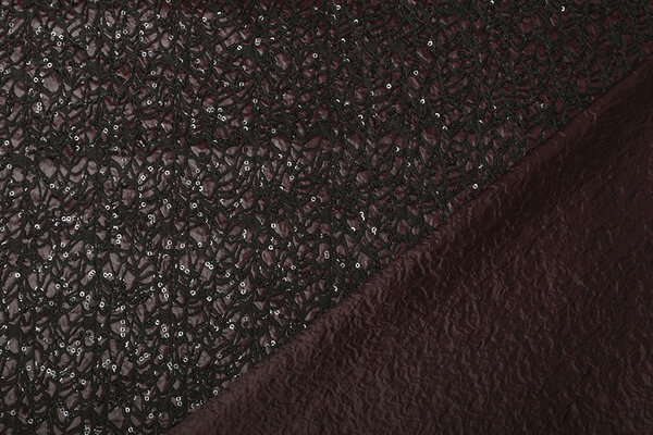 Paillettes sur Taffetas Novi Bordeaux Paillettes sur Taffetas Novi Bordeaux