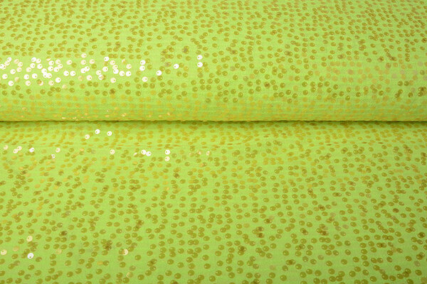 Pailletten auf Lurex Lisa Fluor Gelb