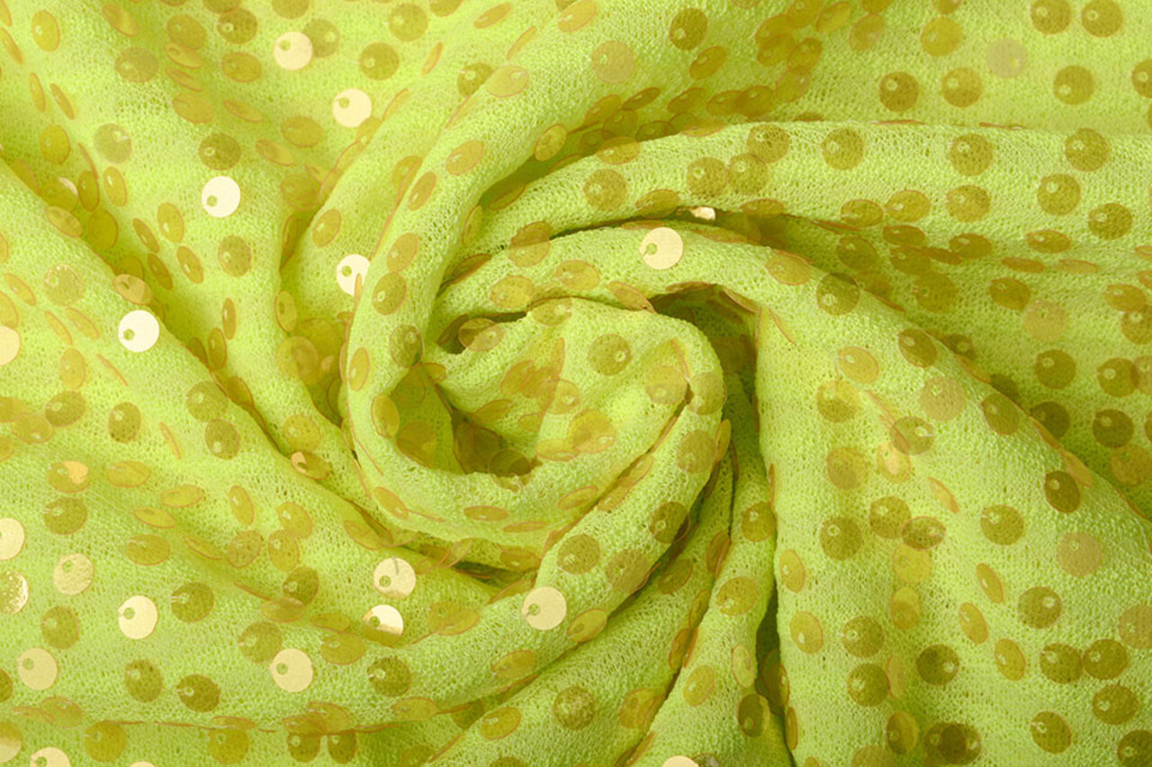 Sequins on Lurex Lisa Fluor Yellow