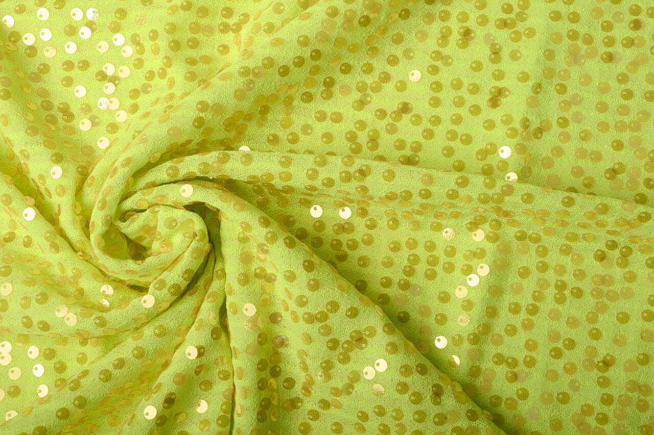 Sequins on Lurex Lisa Fluor Yellow