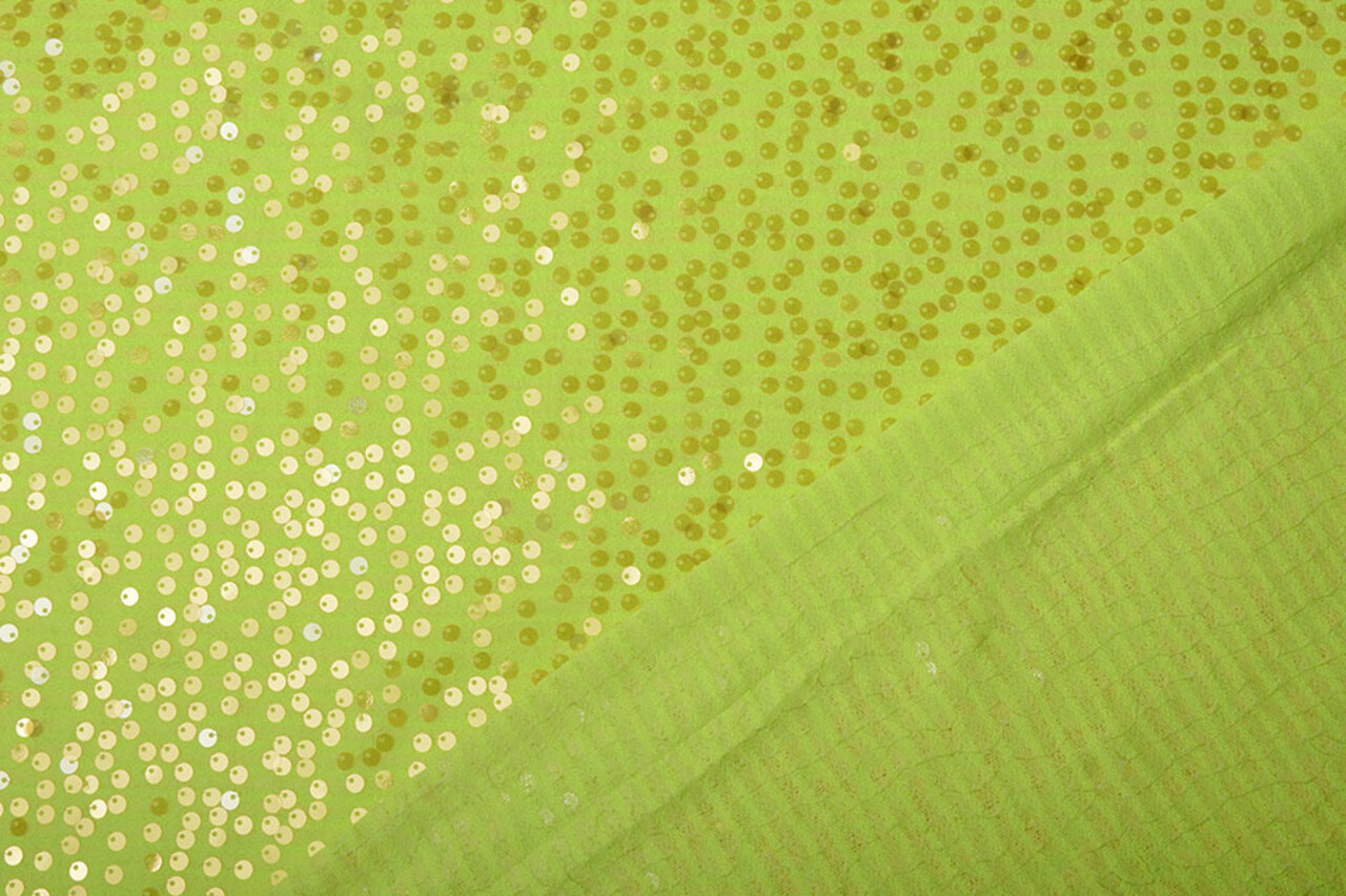 Pailletten auf Lurex Lisa Fluor Gelb