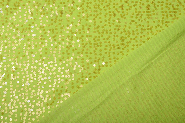 Pailletten auf Lurex Lisa Fluor Gelb
