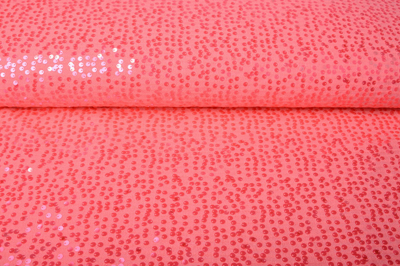 Sequins on Lurex Lisa Fluor Pink