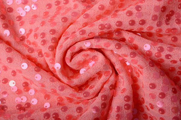 Pailletten op Lurex Lisa Fluor Roze