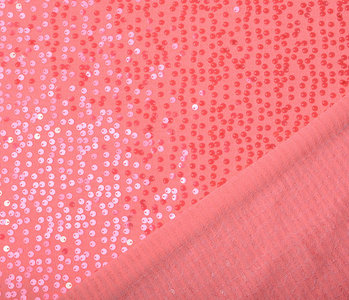 Pailletten auf Lurex Lisa Fluor Rosa