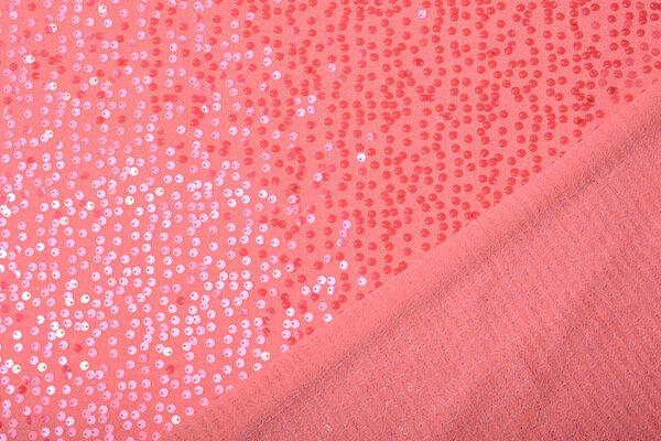 Sequins on Lurex Lisa Fluor Pink