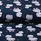 100% Digital Cotton Sheep Navy Blue