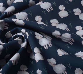 100% Digital Cotton Sheep Navy Blue 100% Digital Cotton Sheep Navy Blue