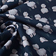 100% Digital Cotton Sheep Navy Blue