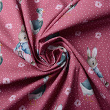 100% Digital Cotton Rabbit Goose Red 100% Digital Cotton Rabbit Goose Red