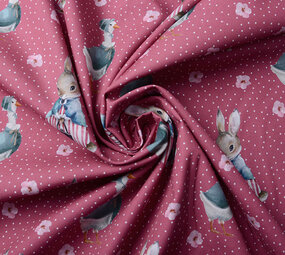 100% Digital Cotton Rabbit Goose Red 100% Digital Cotton Rabbit Goose Red