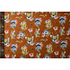 100% Digitale Cotone Bosdieren Fiori Mattone