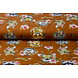 100% Digitale Cotone Bosdieren Fiori Mattone