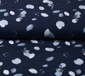 100% Digital Cotton Crested Tit Navy Blue 100% Digital Cotton Crested Tit Navy Blue