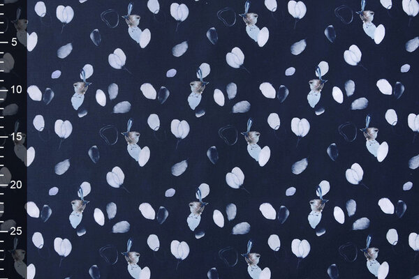 100% Digital Cotton Crested Tit Navy Blue 100% Digital Cotton Crested Tit Navy Blue