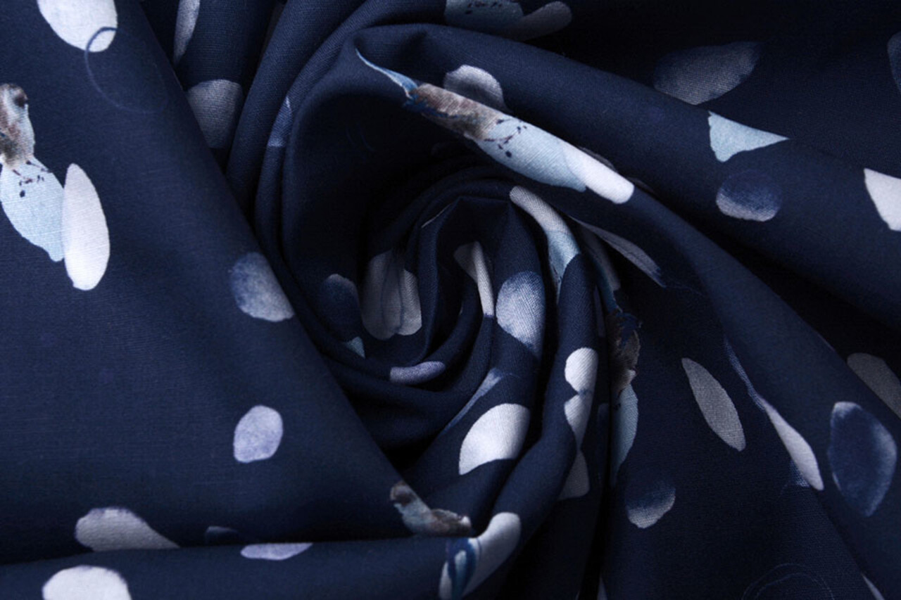 100% Digitale Cotone Kuifmees Blu Navy 100% Digitale Cotone Kuifmees Blu Navy