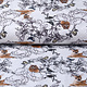 100% Digital Cotton  Forest animals Deer And Owl