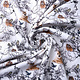 100% Digital Cotton  Forest animals Deer And Owl