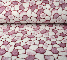 Coral Fleece Flagstones Wine Red