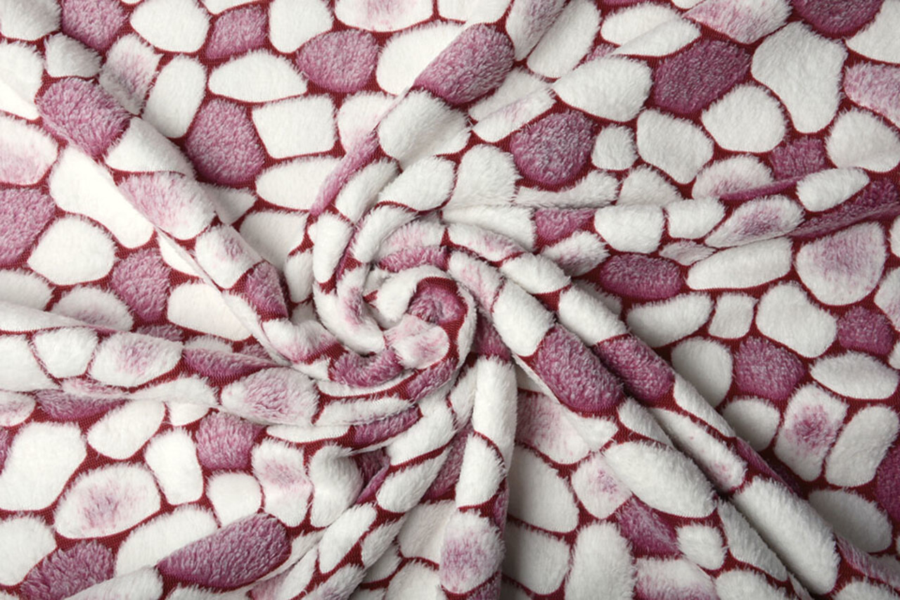 Coral Fleece Flagstones Wijnrood Coral Fleece Flagstones Wijnrood