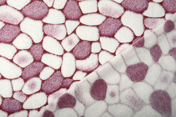 Coral Fleece Flagstones Wine Red