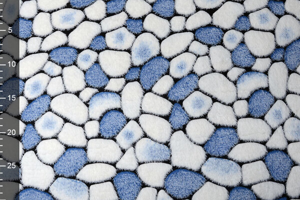 Coral Fleece Flagstones Blue Coral Fleece Flagstones Blue