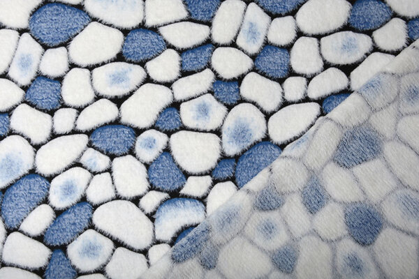 Coral Fleece Flagstones Blue Coral Fleece Flagstones Blue